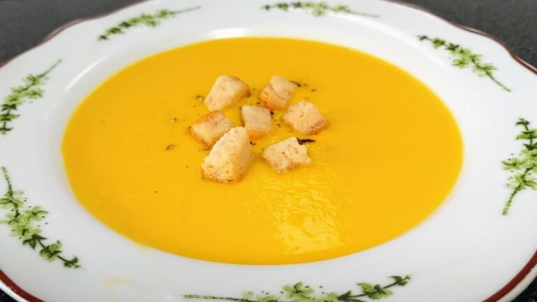 Crema de calabacin puerro y zanahoria