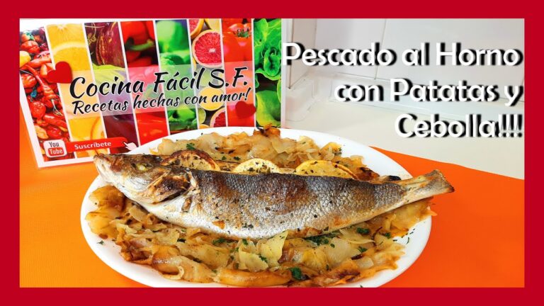 Pescado al horno con patatas y cebolla