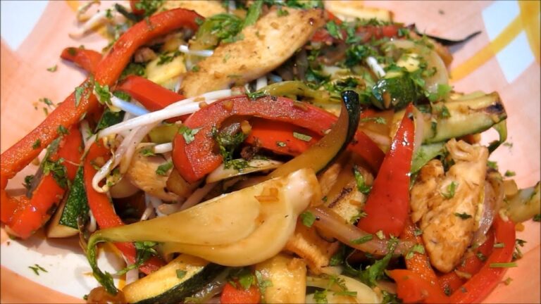 Como hacer un wok de verduras y pollo