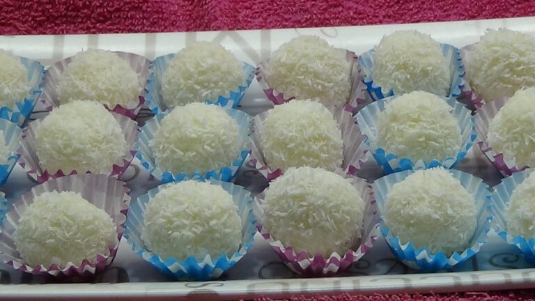 Bolitas de coco y leche condensada