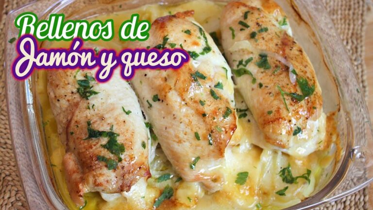 Rollitos de pollo rellenos de jamón y queso