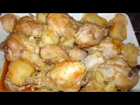 Pollo en olla express con patatas