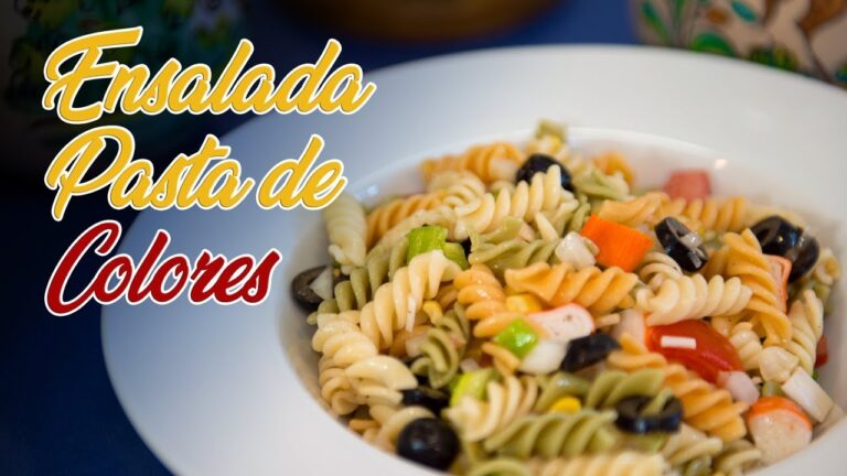 Receta de ensalada de pasta de colores