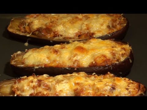 Berenjenas rellenas de bacalao y gambas