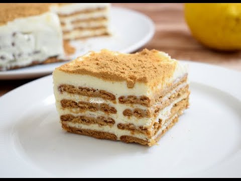 Tarta de leche condensada y galletas