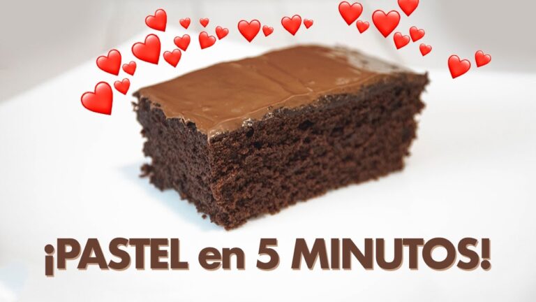 Pastel de chocolate en el microondas