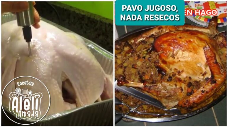 Receta de pavo relleno al horno jugoso