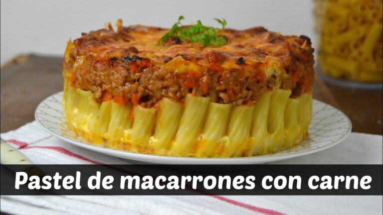 Pastel de macarrones con carne picada