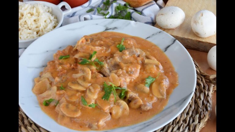 Filetes de lomo en salsa de champiñones