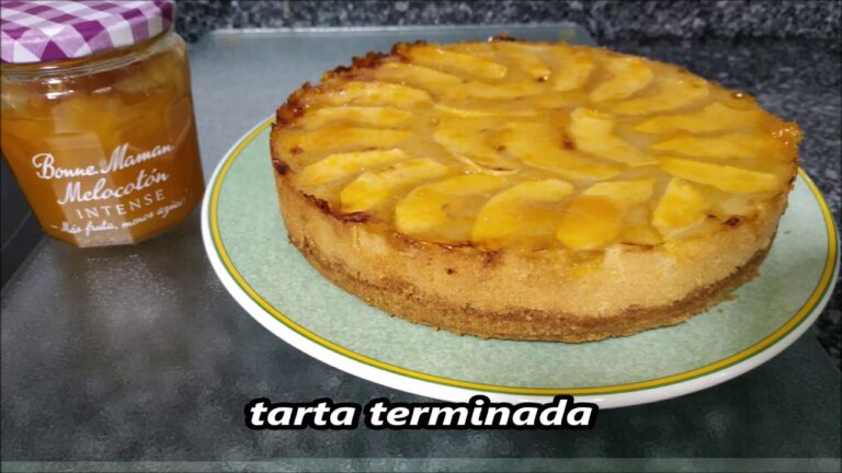 Tarta de manzana con base de galletas