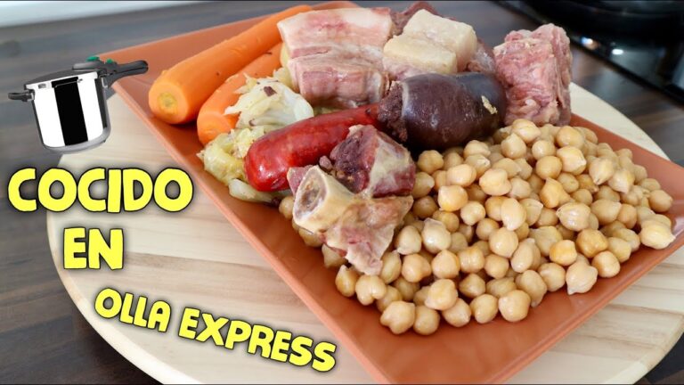 Cocido con garbanzos de bote en olla express