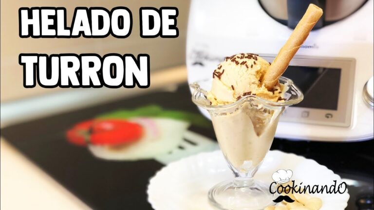Helado de turron thermomix velocidad cuchara
