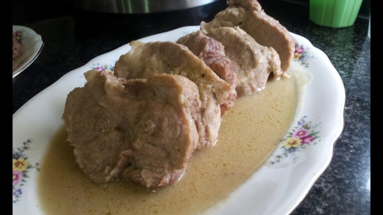Redondo de cerdo en salsa en olla express