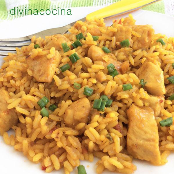 Arroz con pollo al curry thermomix