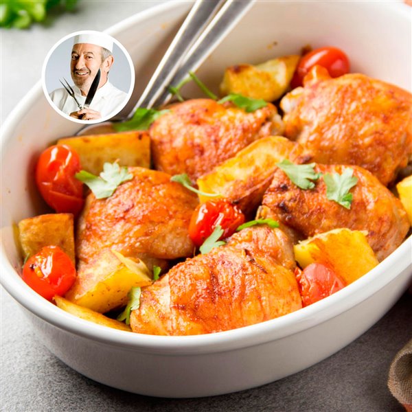 Arroz con pollo al horno argui&ntilde;ano