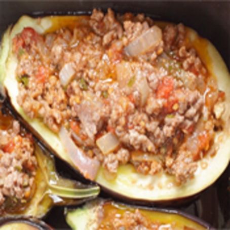 Berenjenas rellenas de carne picada y tomate