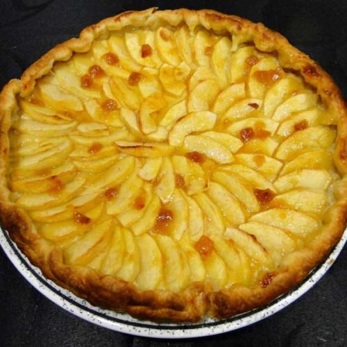 Bizcocho de harina de maiz y manzana