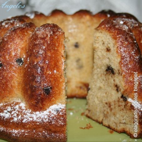 Bizcocho de platano y chocolate thermomix