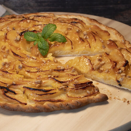 Bizcocho de yogur con crema pastelera