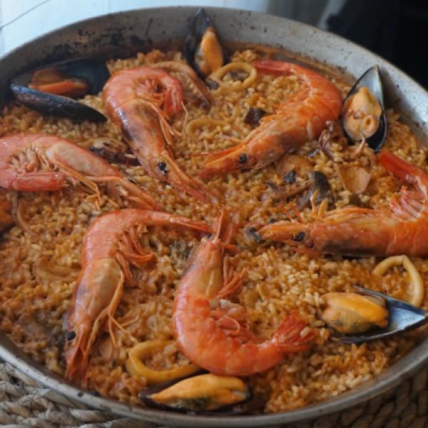 Como se hace una paella de marisco