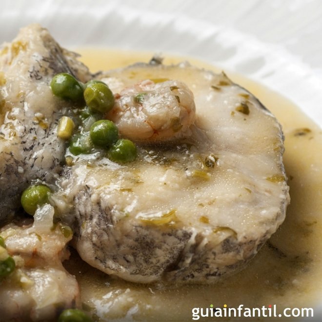 Merluza rellena de gambas y jamon