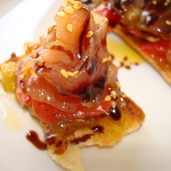 Pincho de tomate cherry queso y anchoas