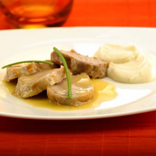 Solomillo de cerdo a la naranja y mostaza