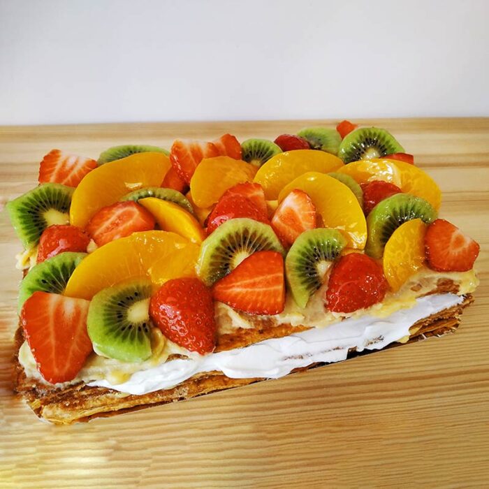 Tarta de fresas con queso de cabra