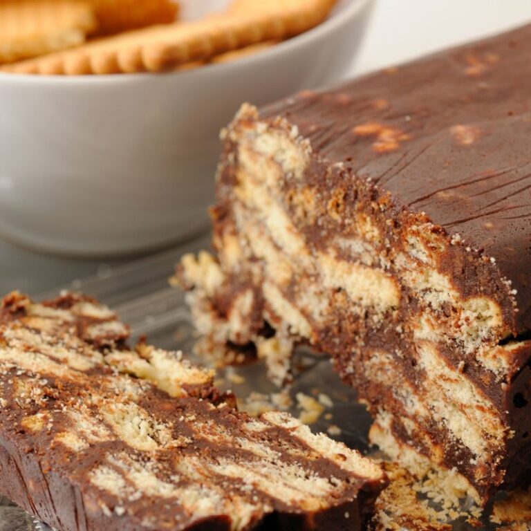 Tarta de galletas maria y chocolate