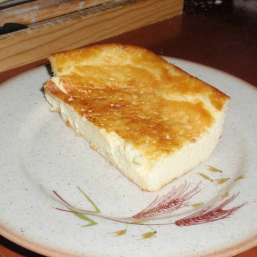 Tarta de queso con medidas de yogur