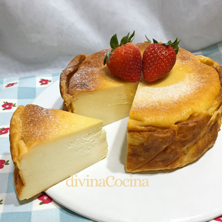 Tarta de queso fresco de burgos tradicional