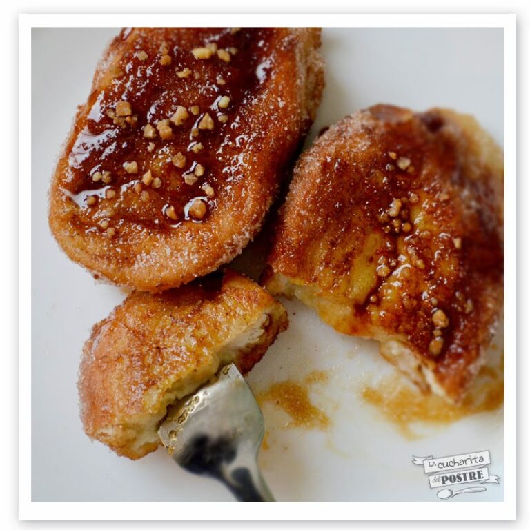 Torrijas con leche condensada y miel